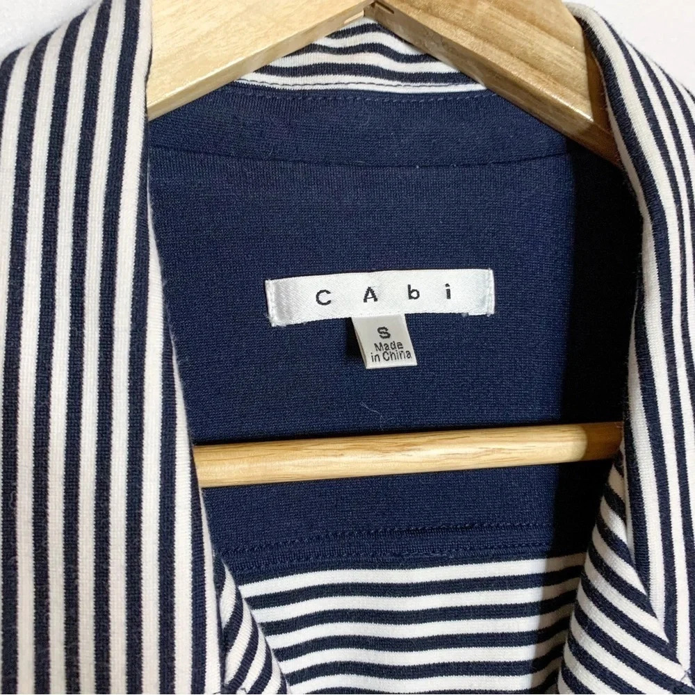 Cabi Nautical Striped Stretch Jersey Jacket - Picture 4 of 7